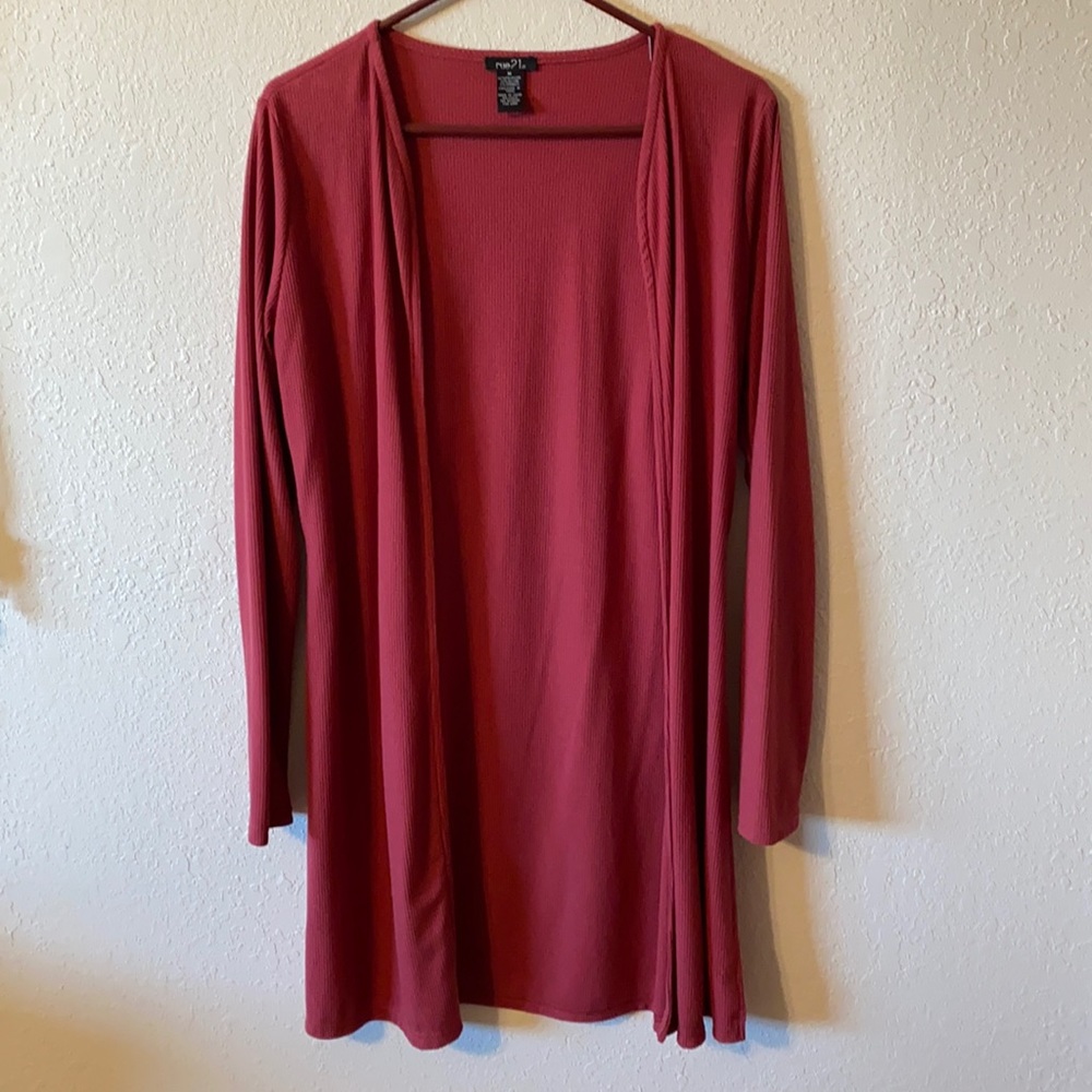Maroon Long Cardigan